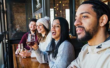 Couples enjoy sipping craft brews.